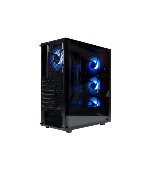 Компьютерный корпус ATX Eurocase A85 4ARGB черный без БП закаленное стекло USB 3.0