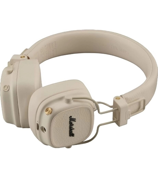 Беспроводные/проводные наушники Marshall Major V бежевый, накладные, Bluetooth + проводной, беспроводная зарядка