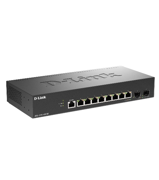 Коммутатор D-Link DGS-1210-10X/ME/C1A, 8×1 Гбит/с + 2×10 Гбит/с SFP+, управляемый
