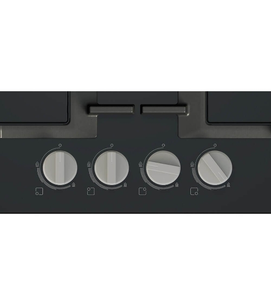 Поверхность газовая Bosch PNP6B6K40 Газ, 4.5х59x52 см, закаленное стекло, 4 конфорки, газ-контроль, автоподжиг, черный