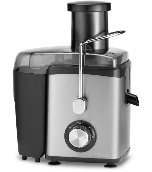 Соковыжималка Vitek VT-3653 серебристый, центробежная, 1000 Вт, 600 мл, механическое