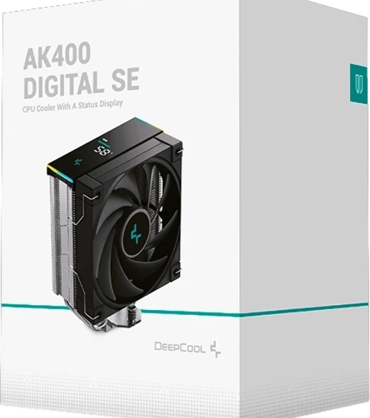 Устройство охлаждения(кулер) Deepcool AK400 Digital SE Soc-AM5/AM4/1200/1700/1851 черный 4-pin 19-28dB Al+Cu LCD 220W 812gr Ret (R-AK400-BKADMN-GJD)