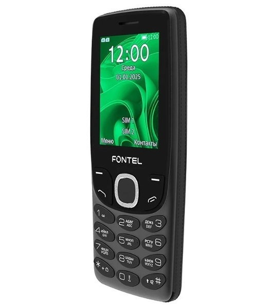 Мобильный телефон FONTEL FP250 черно-зеленый