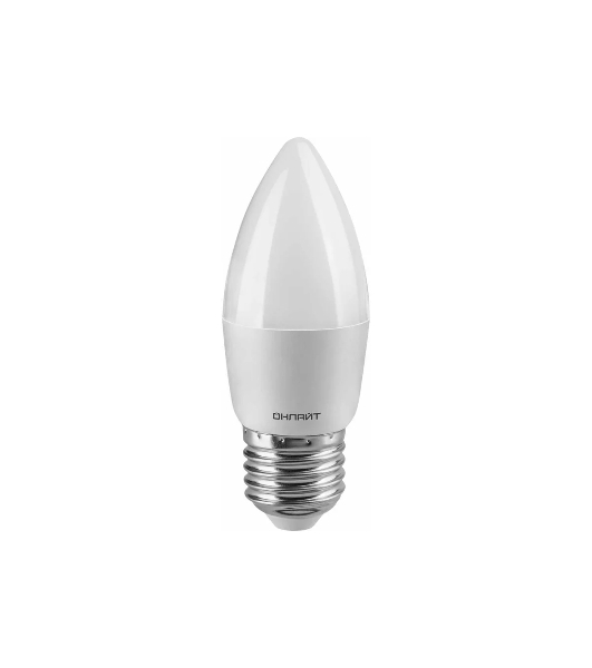 Лампа светодиодная ОНЛАЙТ 71634 OLL-C37-8-230-2.7K-E27-FR 8Вт свеча 2700К теплый белый E27 560лм 176-264В