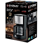 Кофеварка капельного типа Endever Costa-1044, мощность 800 Вт, -стальной/черный, объем 1,5л, LCD дисплей, по 4 шт/уп, фото6