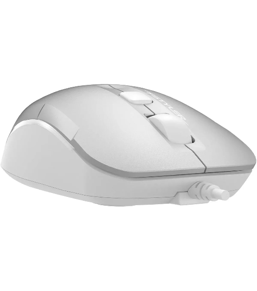 Мышь проводная A4Tech Fstyler FM26 серебристый/белый, 1600 dpi, USB, кнопки - 4