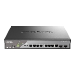 Коммутатор D-Link DSS-200G-10MPP/A1A, 8×1 Гбит/с + 2×1 Гбит/с SFP, настраиваемый, фото 1