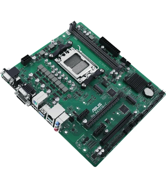 Материнская плата ASUS Pro A620M-C-CSM, AM5, AMD A620, 2xDDR5, 4xSATA, 2xM.2 PCIe 4.0 x4, 1xPCIe 4.0 x16, 2xPCIe x1, 1xRJ45 1GbE, 1xUSB 3.2 Gen 2, 3xUSB 2.0, 1xUSB-C 3.2 Gen 2, 1xDVI-D, 1xDP, 1xHDMI, 1xVGA, 3x3.5 мм, 7.1, mATX
