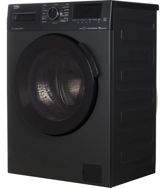 Стиральная машина Beko WSPE7H616A темно-серый, загрузка фронтальная 7,5 кг, 1200 об/мин., класс: А