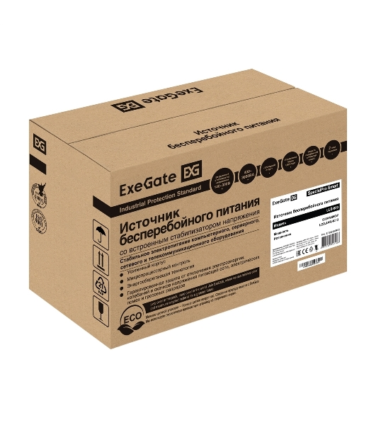 Источник бесперебойного питания ExeGate EP285586RUS SpecialPro Smart LLB-600.LCD.AVR.C13 600VA/360W, LCD, AVR, 4*IEC-C13, черный