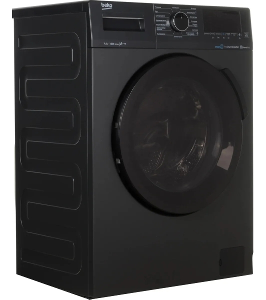 Стиральная машина Beko WSPE7H616A темно-серый, загрузка фронтальная 7,5 кг, 1200 об/мин., класс: А
