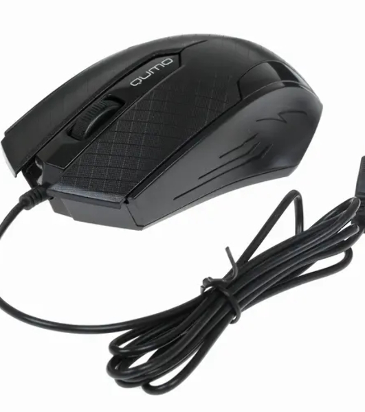 Мышь проводная Qumo Office M14 черный, 1000 dpi, USB, кнопки - 3