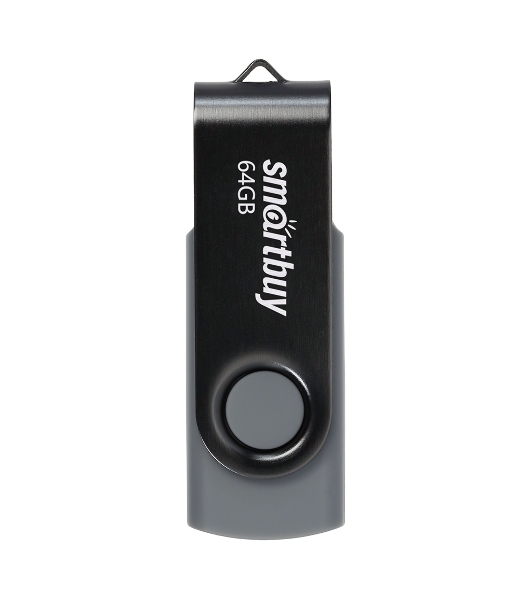 Флешка USB Smartbuy Twist black (SB064GB2TWK), 64Gb, USB 2.0, R/W 20/10, черный