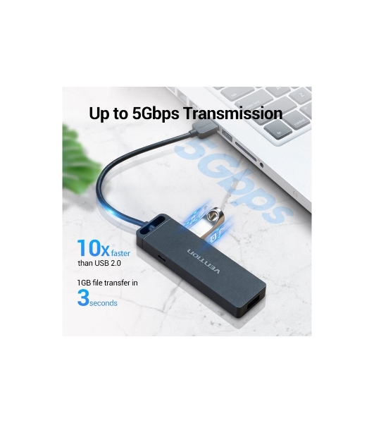 USB-концентратор Vention CHLBB, USB 3.0, USB 4 порта, USB