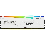 Оперативная память Kingston Fury Beast, DDR5, 32Gb (1x32Gb), 5600MHz, CL40, DIMM, с радиаторами, RGb, белый, фото 1