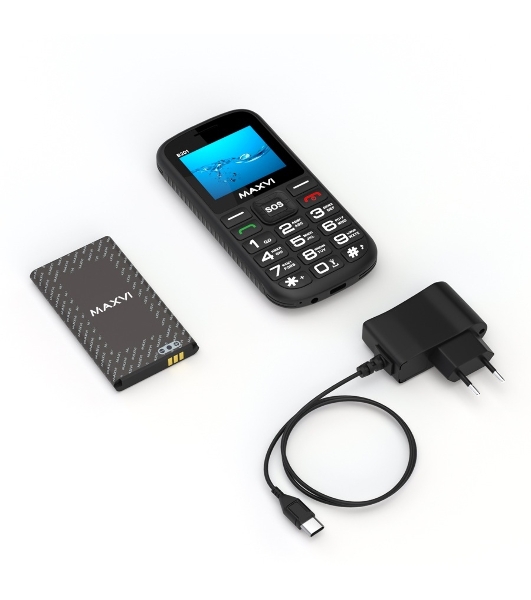 Мобильный телефон Maxvi B201 черный
