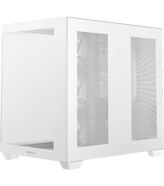 Компьютерный корпус Deepcool CG530 4F WH без БП, боковое окно (панорама), 3x120мм ARGB Reverce вентилятора на боковой стенке, 1x120мм ARGB вентилятор сзади, белый, ATX