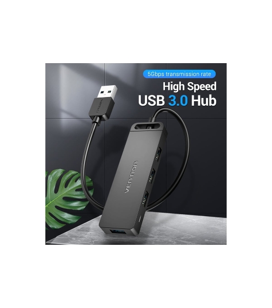 USB-концентратор Vention CHLBB, USB 3.0, USB 4 порта, USB