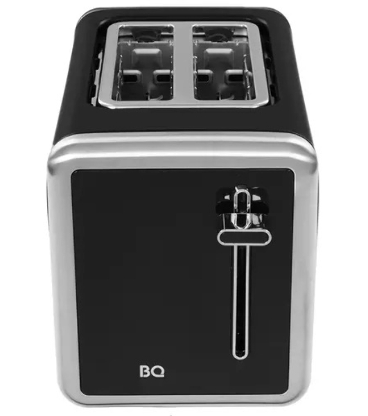 Тостер BQ T4002 нержавеющая сталь/черный, 850 Вт, 2 слота