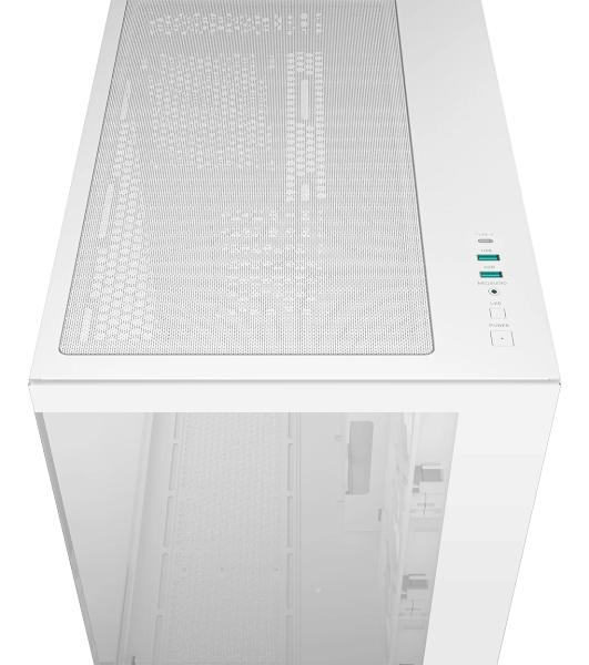 Компьютерный корпус Deepcool CG530 4F WH без БП, боковое окно (панорама), 3x120мм ARGB Reverce вентилятора на боковой стенке, 1x120мм ARGB вентилятор сзади, белый, ATX
