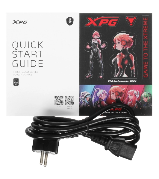 Блок питания ADATA XPG KYBER 650 RTL (KYBER650G-BKCEU), 650Вт, 80 PLUS Gold, 120мм, черный
