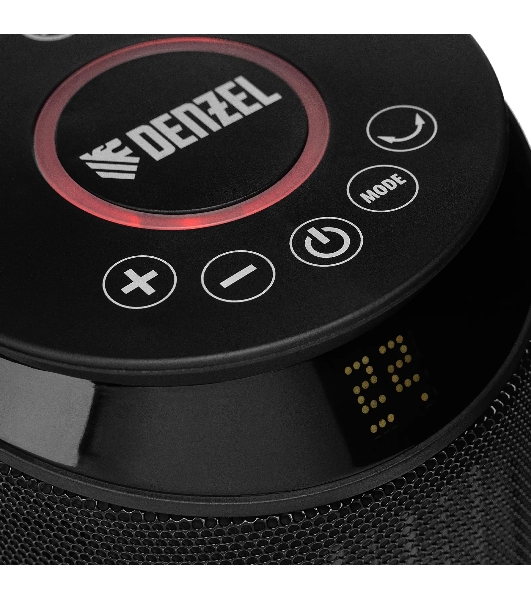 Тепловентилятор керамический Denzel DTFC-2000X, 1000/2000 Вт, 20 м2, 3 режима, пульт, Wi-Fi, термостат