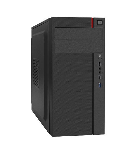 Компьютерный корпус Miditower ExeGate AA-440U-AA400 (ATX, AA400 8 см, 2*USB+1*USB 3.0, аудио, черный)