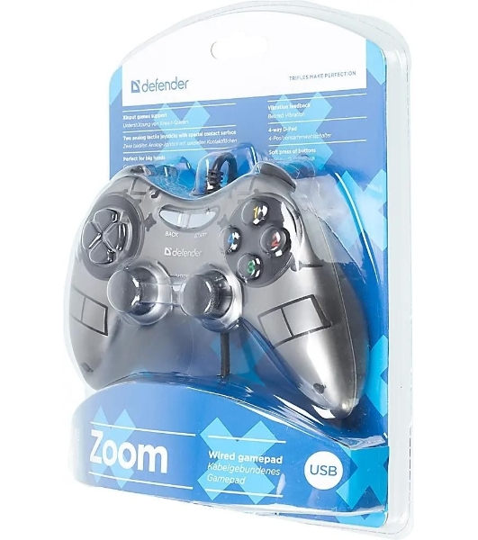 Геймпад Defender Zoom USB Xinput, 10 кнопок, 2 стика