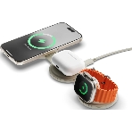Переносное зарядное устройство Satechi Qi2 OntheGo 3-in-1 Wireless Charger, песочный, фото4
