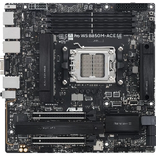 Материнская плата ASUS PRO WS B850M-ACE SE, AM5, AMD B850, 4xDDR5, 4xSATA, 2xM.2, 1xPCIe 5.0 x16, 1xPCIe 4.0 x16, 1xVGA, 1xHDMI, 1xDP, 1x2.5Gb LAN, 1x10Gb LAN, 2xUSB-C 10Gbps, 3xUSB-A 10Gbps, 2xUSB-A 2.0, 7.1, mATX