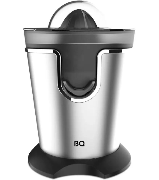 Соковыжималка BQ J1732 чёрный/серебристый, цитрусовая, 125 Вт, 250 мл, механическое