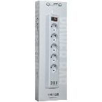 Сетевой фильтр QUMO Power Bar 5SP4U (P-0005), белый, фото2