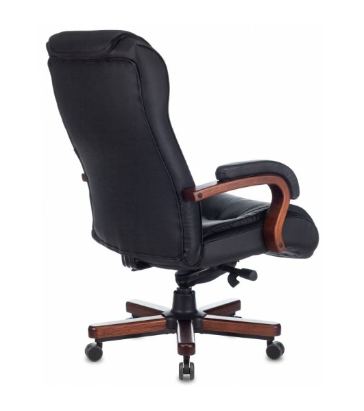 Кресло Бюрократ T-9926WALNUT черный, кожа