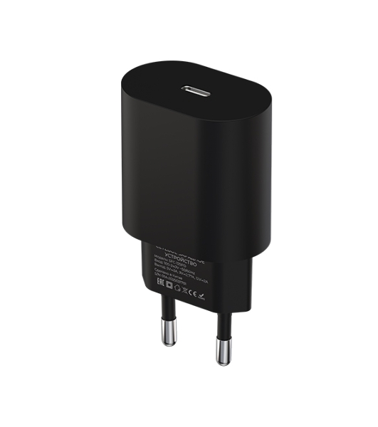 Сетевое зарядное устройство Maxvi SFC-125PD Type-C 3А 25W PD QC3.0 черный