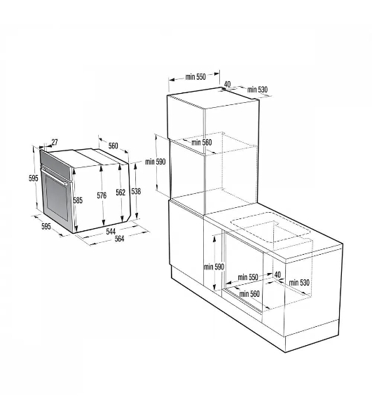 Духовой шкаф Электрический Gorenje BSA6747DGWI черный