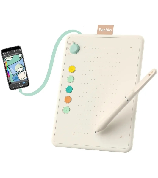 Графический планшет Parblo Ninos Q, 8192 уровней, USB Type-C