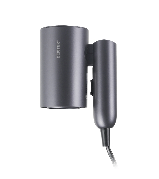 Фен Centek CT-2201 серый, 900 Вт, компактный, ионизация
