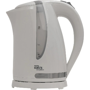 Чайник электрический Oasis K-2PW 1.7 л, 2200 Вт, белый корпус: пластик