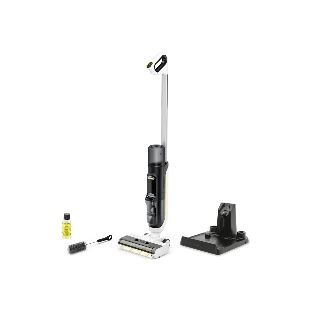 Пылесос вертикальный моющий Karcher FCV 3 белый/черный, питание от аккумулятора, 160 Вт, уборка сухая/влажная, пылесборник 0.8 л