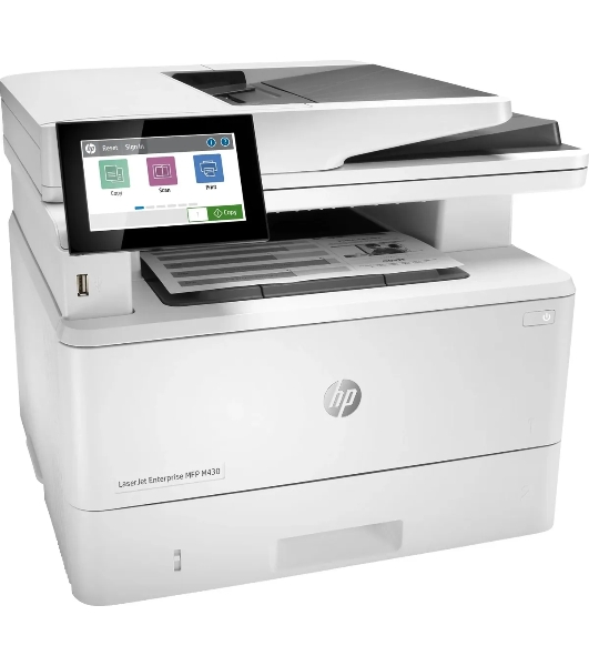 МФУ лазерное HP LaserJet Enterprise M430f (3PZ55A), A4, ч/б, печ. до 40 стр/мин., скан. до 29 стр/мин., 1200 x 1200 dpi (печать) 600x600dpi (скан), USB, RJ-45, Air Print, Mopria