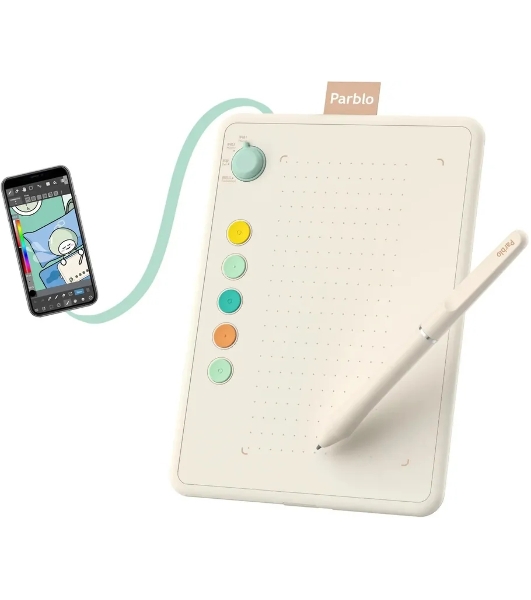 Графический планшет Parblo Ninos Q, 8192 уровней, USB Type-C