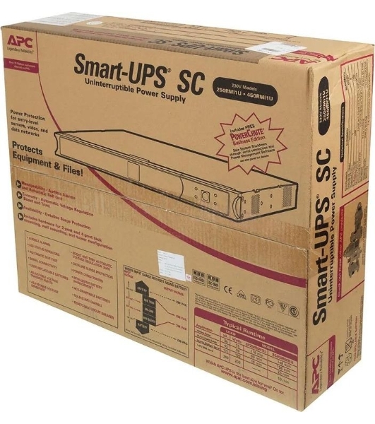 Источник бесперебойного питания APC Smart-UPS SC SC450RMI1U / 450ВА / 280Вт / 4xIEC-320-C14