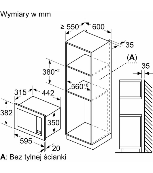 Микроволновая печь Bosch BFL623MB4 черный (встраиваемая)