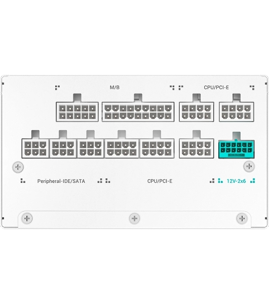 Блок питания Deepcool/GamerStorm PN1200M WH (ATX 3.1, 1200W, Full Cable Management, PWM 135мм fan, Active PFC, 80+ GOLD, Active PFC + Full Bridge SRC LLC + DC/DC, Gen5 PCIe, белый) RET