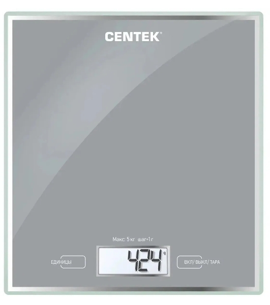 Весы кухонные Centek CT-2462 серебристый