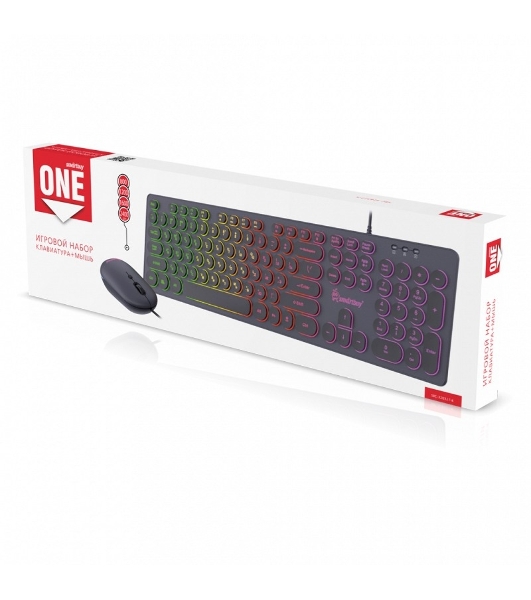 Комплект клавиатура+мышь Smartbuy ONE 328327AG беспроводной, USB, 1600 DPI, чёрный