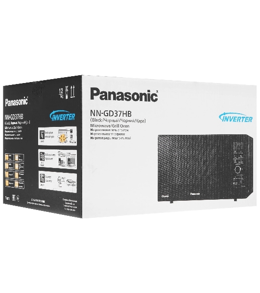 Микроволновая печь Panasonic NN-GD37HBZPE черный 23 л, 1000 Вт, переключатели - сенсор, поворотный механизм