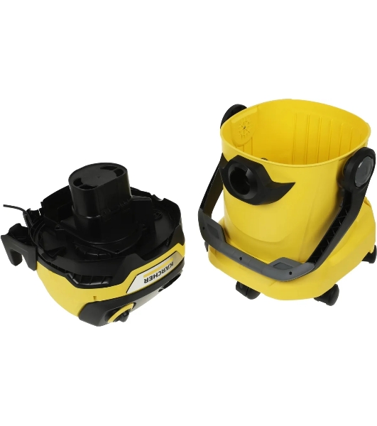 Строительный пылесос Karcher WD 5 V-25/5/22 желтый, 1100 Вт, уборка сухая/сбор воды, пылесборник мешок/контейнер, 25 л