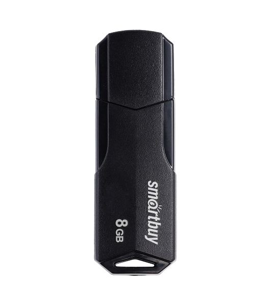 Флешка USB Smartbuy CLUE Black (SB8GbCLU-K), 8Gb, USB 2.0, R/W 20/10, черный