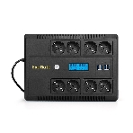 Источник бесперебойного питания ExeGate NEO Smart LHB-650.LCD.AVR.8SH.CH.RJ.USB 650VA/390W, LCD, AVR, 8*Schuko, RJ45/11, USB, 4*USB-порта для зарядки, черный, фото6